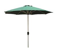 Garden Parasol 2.7m Garden Parasol Aluminium, Parasol Sunshade Canopy Refugio con manivela Mango Resistente a los Rayos UV Plegables para la Piscina de Playa de la Playa Dosel al Aire Libre (Verde)