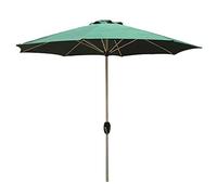 Garden Parasol 2.7m Garden Parasol Aluminium, Parasol Sunshade Canopy Refugio con manivela Mango Resistente a los Rayos UV Plegables para la Piscina de Playa de la Playa Dosel al Aire Libre (Verde)