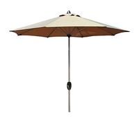 Garden Parasol 2.7m Garden Parasol Aluminium, Parasol Sunshade Canopy Refugio con manivela Mango Resistente a los Rayos UV Plegables para la Piscina de Playa de la Playa Dosel al Aire Libre (Verde)