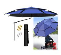 Garden Parasol,Outdoor Sunshade for Fishing - Beach Parasol Umbrella with Sand Anchor, Double-Layer Windproof, ARC 6.6ft/7.2ft/7.9ft, Sun Protection Ventilation Umbrellas