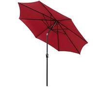Garden Parasol Patio Umbrella Market 9 pies Parasol de jardín al Aire Libre con Tilt y manivelas al Aire Libre para Patio, ventilación, sin Base, Resistencia a Las duchas, un Centro de Marketing para