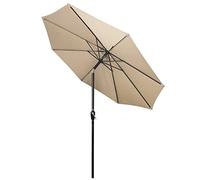 Garden Parasol Patio Umbrella Market 9 pies Parasol de jardín al Aire Libre con Tilt y manivelas al Aire Libre para Patio, ventilación, sin Base, Resistencia a Las duchas, un Centro de Marketing para