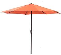 Garden Parasol Umbrella 2.7M,with Crank Handle, Sun Shade Aluminium Pole and 8 Arms with for Outdoor Patio Backyard and Beach,