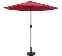 Garden Parasol Umbrella 9 Ft Tilting S with Crank Handle Compact for Outdoor Patio Spaces