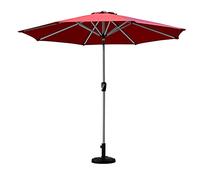 Garden Parasol with Push Button Tilt and Crank 8 Ribs with baseSun Shade Umbrella for Lawn Garden Deck Backyard Pool UV