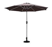 Garden Patio Umbrella with Push Button Tilt and Crank 8 Ribs with baseSun Shade Umbrella for Lawn Garden Deck Backyard P