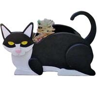 Garden Planters, Cute Dog Cat Animal Shaped Cartoon Flower Planter, Succulent Planter for Living Or Artificial Plants for Home Balcony, Garden Decoration(Black Cat)