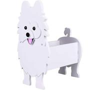 Garden Planters, Cute Dog Cat Animal Shaped Cartoon Flower Planter, Succulent Planter for Living Or Artificial Plants for Home Balcony, Garden Decoration(Samoyed)
