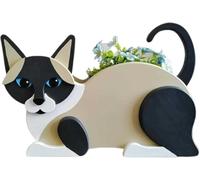 Garden Planters, Cute Dog Cat Animal Shaped Cartoon Flower Planter, Succulent Planter for Living Or Artificial Plants for Home Balcony, Garden Decoration(Siamese Cat)