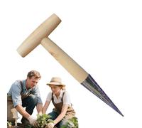 Garden Planting Tool - Seedling Dibbler for Backyard | Wood Metal with Handheld T Type Design, Precision Hole Digging Plugger, Vegetable Flower Tomato Cucumber Greenhouse