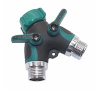 Garden Plumbing 2 Way Garden Water Connector 3/4" Hose Connector Garden Hose Distributor with Comfortable Rubber Handle, Easy to Garden Life (Size : 3/4'') Plumbing Fittings