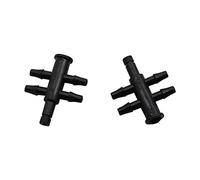 Garden Plumbing Garden Water Divider 4.5mm to 3mm Barbed 4-Way Hose Connector 50 Pieces of Greenhouse Drip Irrigation System Pipe Fittings
