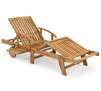 Garden Point tumbona de jardín de madera de acacia Costa Rica