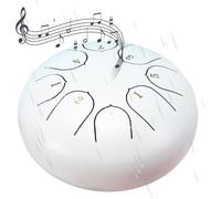 Garden Rain Drum Conéctate Con La Sinfonía De La Naturaleza: Coloca Este Tambor En Tu Jardín For Crear Un Concierto Natural Que Resuene El Suave Golpeteo De Las Gotas De Lluvia.(White)