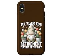 Garden Retirement Gnome For Retired Dad Playing In The Dirt Carcasa para iPhone X/XS