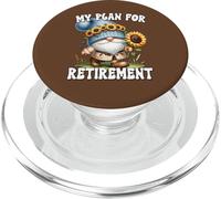 Garden Retirement Gnome With Floral Sunflower Decor For Dad PopSockets PopGrip para MagSafe