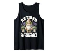 Garden Retirement Lavender Flower Gnome For Retired Mom Camiseta sin Mangas