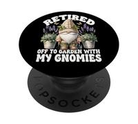 Garden Retirement Lavender Flower Gnome For Retired Mom PopSockets PopGrip Adhesivo