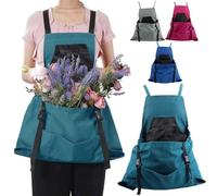 Garden Root The Grange Carrier - Field and Harvest Apron with1-Second Harvest System,Waterproof Canvas Picking Apron with Quick Release Pocket,Vegetables Gardening Aprons Gift for Women&Men, verde