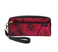 Garden Roses - Bolsa de cosméticos pequeña, portátil, bonita bolsa de maquillaje de viaje para mujer, bolsa organizadora de brochas de maquillaje, NEGRO, One Size, Bolsa de maquillaje