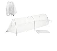 Garden Row Covers Weatherproof Tunnel Net Bird Barrier Protective Plant Bed Cover Durable Foldable Frame Mesh Shield - for Backyard Patio Strawberry Tomato Fruit Vegetable Garden Use