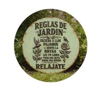 Garden Rules Listen to The Birds Feel The Breeze Read A Book Take A Nap Sip A Drink Relax, letrero redondo de metal para decoración de pared, bar, garaje, cafetería, cocina, hogar, póster artístico de