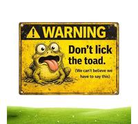 Garden Signs Funny Don't - Lightweight Lick Toad Decor Outdoor, Compact, Yard Porch Patio Lawn, Front Backyard Garage | Outdoor Yard Porch Patio Lawn Front Backyard Garage Modern Sleek
