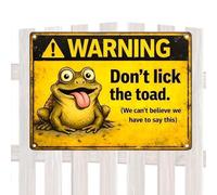 Garden Signs, Garden Signs Yard Art Decor, Vintage Gardeen Tin Sign For Outside, Funny Don't Lick the Toad Decor, Funny Gaarden Sign' s for Outdoor Yard Porch Patio Lawn Front Backyard Garage