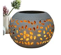 Garden Solar Light - Decorative Hollow Vintage Metal, with Solar Powered LED Lamp, Waterproof Outdoor Lighting for Patio, Flower Pattern Night Light Auto On/Off | for Garden Yard Path Decoration