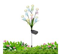 Garden Solar Lights - Jellyfish Outdoor Lamp, 9.5 Inches Pathway Lighting with Color Effect, Decorative Garden, Landscape Fixture, Ambient Light for Outside Patio Yard Christmas Birthday Porch Fence
