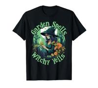 Garden Spells and Witchy Yells Halloween Gardening Gardener Camiseta gráfica económica