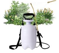Garden Sprayer, Plant Mister with Shoulder Strap, Portable Multi-Purpose Watering Tool, Adjustable Nozzle for Fertilizer or Water, Ideal for Lawn, Yard, Outdoor Plant Care, 6.69x6.69x15.75 Inches