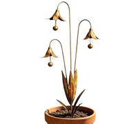 Garden Stake Decor, Flower Bell Sculpture, Weatherproof Yard Gear with Smart Style, Utility Aid for Daily Display, Stake Mate, Yard Aid for Outdoor Pathway Walkway Patio Summer 26.38x12.99x2.36 inches