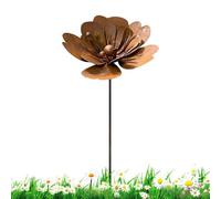 Garden Stakes, Decorative Flower Shape Easy Install, 25.98x5.91 Inch Metal Yard Sign with Outdoor Function, Lifestyle Gadgets for Porches Courtyard Walkway Terraces Balconies Indoor Pot Spring Nature