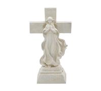 Garden Statue -Solar Garden Statue 24cm | Resin Statuee, Mary Prayer Resin Figurine With LED Light, Outdoor Religious Solar Decor For Yard, Lawn, Porch, Pathway, Christmas, Easter, Birthday, Housewarm