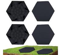Garden Stepping Stones - Piedras al aire libre, adoquines decorativos | 4 piezas de jardín fuera de la pasarela exterior con estacas en el suelo, inmersión en resina para jardín y pasarelas