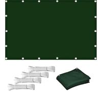 Garden Sun e 2,5 x 3,1 m, impermeable, protección UV, 98 % de bloqueo UV, resistente al viento, con cuerda gratis, verde oscuro, para patio y balcón