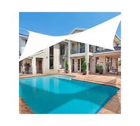 Garden Sun Shade Sail Rectangle Awnings Canopy Waterproof 95% UV Block Shade Sail Sunshade Cloth with Rope for Outdoor Patio Summer Yard, White 2m 3.0M 4m 5m