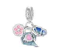 Garden Tea Party Trio Charm Set, Charm para pulsera, compatible con Pandora Bracelet Neckalce