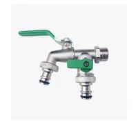 Garden Tools Brass Water Faucet 1/2" Outside & Inside Easy Turn On/Off Lever Handle Watering Supply Taps Ball Valve Para Jardín(Green)