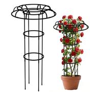 Garden Trellis - 145 cm Artistic Outdoor Fiberglass Umbrella Tower | Vertical Plant Support Pole, Climbing Frame For Flowers Pea Bean Tomato Courtyard Greenhouse
