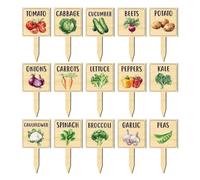 Garden Vegetable Signs -15-pack Of Watercolor Vegetable And Plant Labels