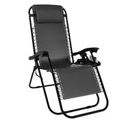 Garden Vida Juego de 2 sillas de Gravedad Cero tumbonas reclinables para Patio al Aire Libre, Tacto sin Peso, Resistente a la Intemperie, Acero (Gris)