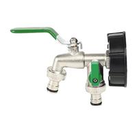 Garden Water Faucet, Anti-Freeze Water Tap, Two-Way Valve with Brass Finish, Plumbing Fitting, Control Spigot with Threaded Connector, Utility Tap for Laundry and Lawn