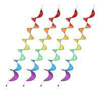 Garden Wind Spinner Set - Windmill Decor, Outdoor Art Sculpture, Rainbow 4X Outdoor Tools | Playful Motion Accent For Gardens Patio Balcony Children Playground Camping