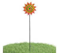 Garden Wind Spinners - Metal Flower Windmill, Metal Wind Spinner Yard Stake with 360-Degree -Direction Rotation, Outside Patio Decor, Backyard Landscape Accessory for Seasonal Decoration