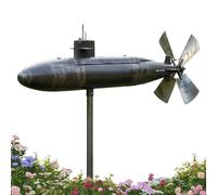 Garden Yard Windmill - 3D Rotating Propeller, 32x14cm Sizing Outdoor Lawn Spinner, Poolside Balcony Moving Art Sculpts, Hard Iron Material Lawn Wind Catcher | Exterior Ornaments for Host & Guests