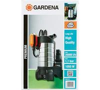 Gardena 1802-20 - Bomba Sumergible de Aguas sucias 20000 INOX Carcasa de Acero Inoxidable