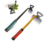 Gardena - 2 piezas de acero inoxidable extractor de malas hierbas, escarificador manual de dientes de león, malas hierbas, herramienta de jardinería mejorada