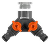 Gardena - 2-Way Valve - 26.5 Mm (G 3/4 Inch) And 21 Mm (G 1/2 Inch)... NUEVO